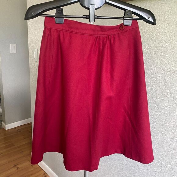 Vintage Miss Pendleton 100% Virgin Wool Circle A-Line Skirt Suit Office Career 4 - Picture 1 of 4